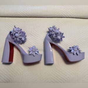 Christian Louboutin Lavender Floral Heels